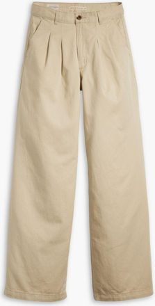 Levi's Womens Safari Pleated Wideleg Trouser - Beige - Size 26W/32L