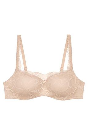 Triumph Body MakeUp Illusion Lace Balconette Bra in Nude Beige at Nordstrom, Size 38Dd