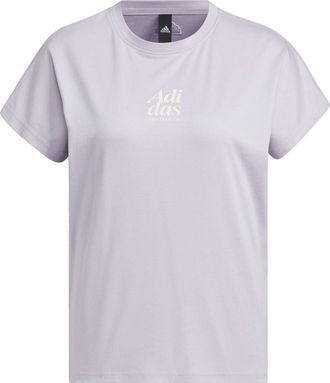 adidas (WMNS) adidass Lounge Silky T-Shirt Asia Sizing Purple IM8860