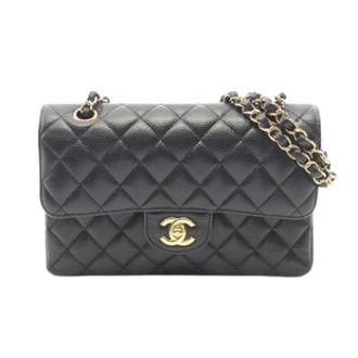 Chanel Pre-owned Leather chanel-bags - Dames - Pre-owned - Zwart - Maat: ONE Size Leer