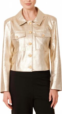 Dolce Cabo Gold Leather Jacket