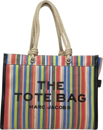 Marc Jacobs Tote Bags, female, Multicolor, Size: ONE SIZE Stripe Mesh Large Tote Bag