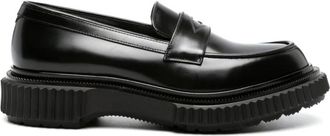 Adieu Paris Zwarte Leren Loafers - Heren - Loafers - Zwart - 42 EU - Leer - Schoenen
