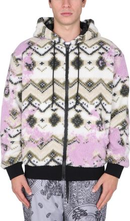Msgm Multicolor Geometric Hood Jackets