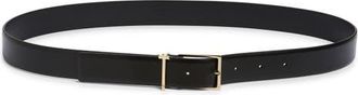 Tom Ford Metal T Smooth Leather Belt in Black at Nordstrom, Size 80