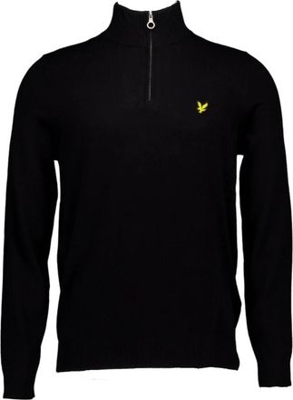 Lyle & Scott Zwarte Trui Kn 1927v - Heren - Coltruien - Zwart - L - Truien & Vesten