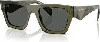 Prada Pillow Zonnebril - Heren - Zonnebrillen - Groen - 50 MM - Accessoires