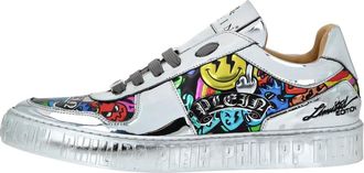 Philipp Plein Mirror Leather Lo-Top Sneakers Smile - unisex - Sneakers - Veelkleurig - 35 EU - Leer - Schoenen
