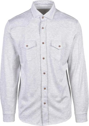 Eleventy Light Grey Cotton Shirt