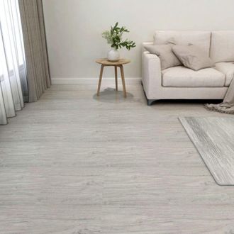 vidaXL Listoni Pavimenti Autoadesivi 55 pz in pvc 5,11m&sup2; Grigio Chiaro - Vidaxl