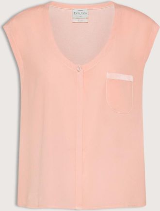 Forte_Forte Womens Matte Stretch Silk Top In Alba