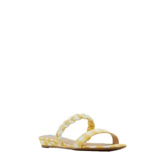 Draper James Chambray Braided Ellie Sandals Yellow ELLIE-YEL Womens