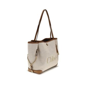 Chlo&eacute; Womens Beige Cotton Shoulder Bag