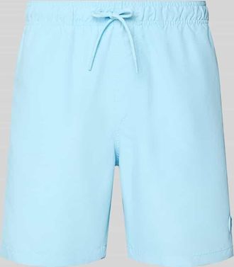 Shiwi Badehose mit Label-Patch Modell Mike in Hellblau, Gr&ouml;&szlig;e XXL