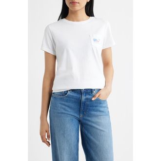 Vineyard Vines Flag Whale Graphic Pocket T-Shirt in White Cap at Nordstrom, Size X-Large