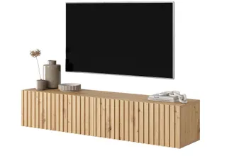 Selsey Selsey - Telire - Mueble De Tv Colgante - Roble Artesano Con Frente De Lamas - 140 Cm