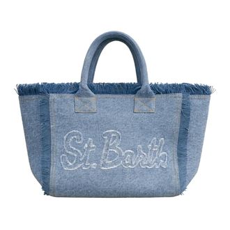 Saint Barth Tote Bags, female, Blue, Size: ONE SIZE Colette Patch