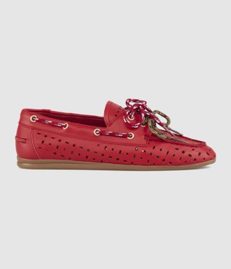 Toral Shoes Mocassins Kimana Picado Red Fire