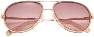 Ted Baker 57mm Aviator Sunglasses in Blush at Nordstrom Rack