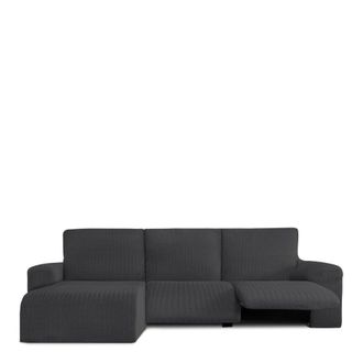 Eysa Funda de sof&aacute; chaise relax izquierda b/c gris oscuro 250-360cm