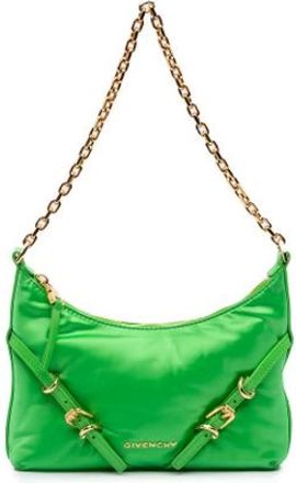 Givenchy Pre-owned Voyou Party Crossbody Bag - Dames - Vintage Schoudertas - Groen - ONE Size - Leer - Vintage