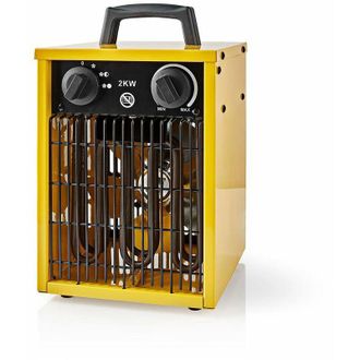 ETC Shop Etc-shop - Nedis Termoventilatore industriale Stufa elettrica 1000/2000 w Termostato regolabile 2 livelli di calore Termoventilatore giallo h 31 cm
