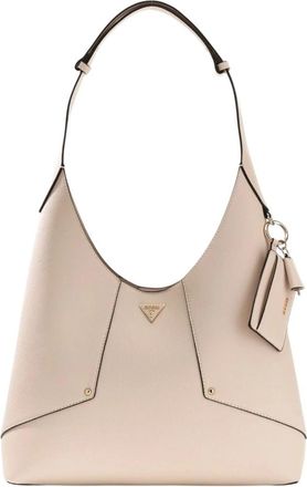 Guess Darcy Hobo Bag - Dames - Schoudertassen - Beige - ONE Size - Leer - Tassen