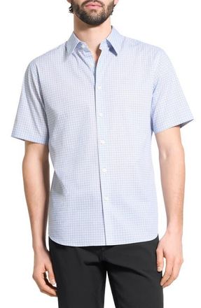 Theory Irving Short Sleeve Button-Up Shirt in Olympic Multi at Nordstrom, Size Xx-Large