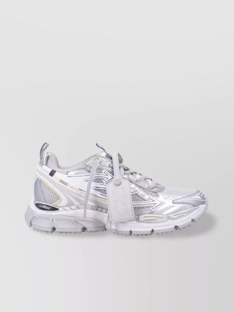 Off-white mesh rubber sneakers pull tab reflective