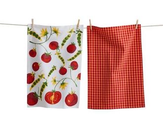 Tag Tomatoes And Peas Dishtowel S/2 Red Multi Cotton Everyday at Nordstrom