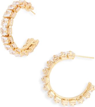 Tasha Stone Hoop Earrings in Gold at Nordstrom Rack