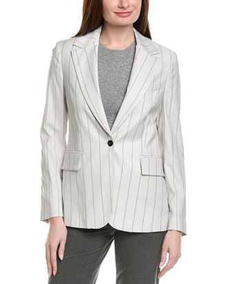 Eleventy One-Button Destructured Wool-Blend Blazer