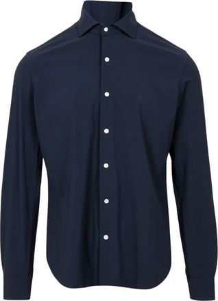 Barba Stretch Technical Shirt - Heren - Zakelijke Overhemden - Blauw - 3XL - Overhemden