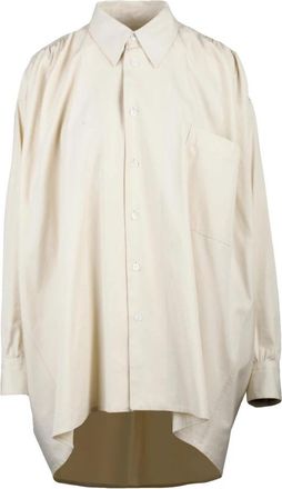Bottega Veneta Stijlvol Overhemd - Dames - Overhemden - Beige - S - Katoen - Overhemden