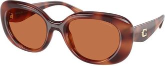 Coach Brown Oval Ladies Sunglasses HC8391U 577473 53