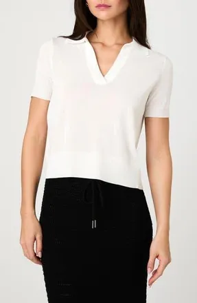 French Connection Sergio Short Sleeve Polo Sweater in 10-Summer White at Nordstrom Rack, Size X-Small