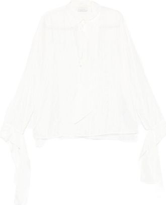 Lanvin Silk Blouse with Tie Neck