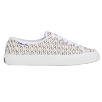 Superga Volwassen 3750 Leggera Print Trainers voor volwassenen (Wit/lichtgrijs)