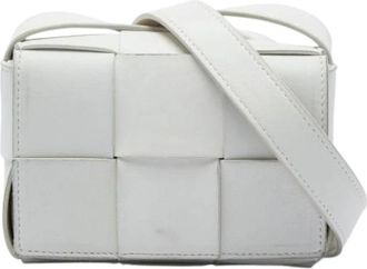 Bottega Veneta Pre-owned Cassette Schoudertas - Dames - Vintage Schoudertas - Wit - ONE Size - Leer - Vintage