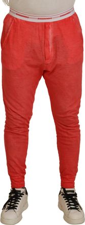 Dsquared2 Dsquared&sup2; Cotton Elastic Waist Logo Men Mens Pants (Pre-Owned)
