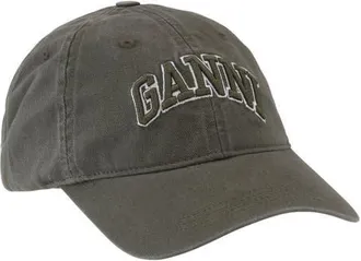 Ganni Washed Cotton Canvas Baseball Cap in Kalamata at Nordstrom