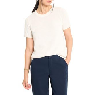 Nic+Zoe Easy Short Sleeve Sweater in Classic Cream at Nordstrom Rack, Size X-Small