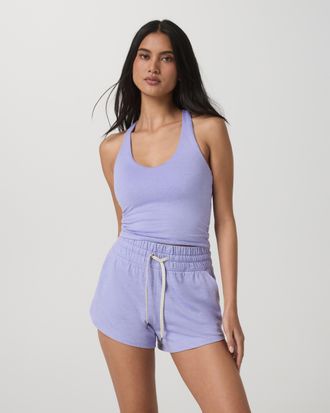 Vuori Clothing Halo Performance Crop Top 2.0 | Hyacinth Heather | XS, Size Extra Small