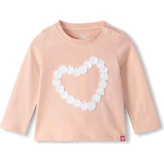 Hatley Cameo Rose Heart Long Sleeve T-Shirt in Pink at Nordstrom, Size 18-24M