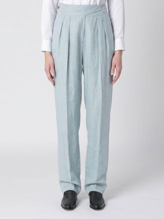 Blaz&eacute; Milano Pantaloni sartoriali in lino e seta