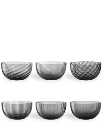 NasonMoretti Set di 6 bicchieri Idra - Nero