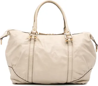 Gucci Pre-owned Womens Satchel Bag Leather Handbag - Ivory - One Size
