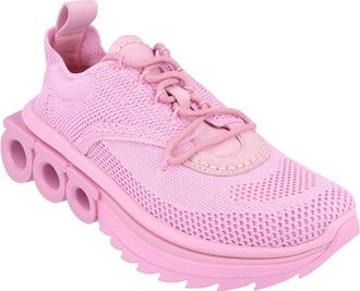 Ferragamo Nima Gancini Knit & Leather Sneaker