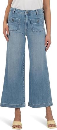 Kut from the Kloth Meg High Rise Wide Leg With Patch Pockets Womens Jeans Assertive : 14, Denim