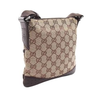 Gucci Vintage, unisex, Bruin, ONE Size, Leer, Pre-owned GG Canvas Leren Schoudertas